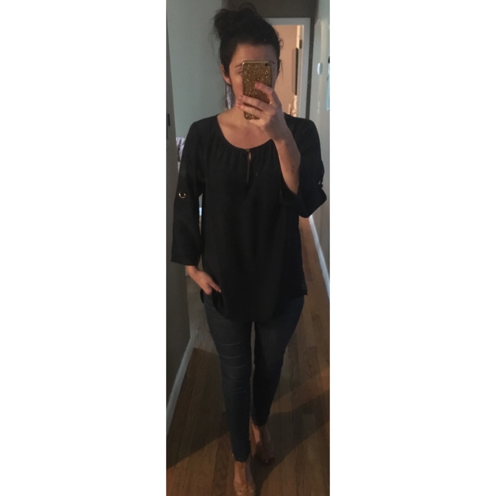 Michael Kors navy blue blouse